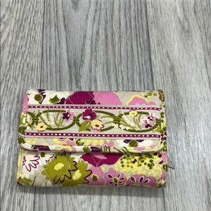 Vera Bradley Floral Wallet - Pink, Green, Cream